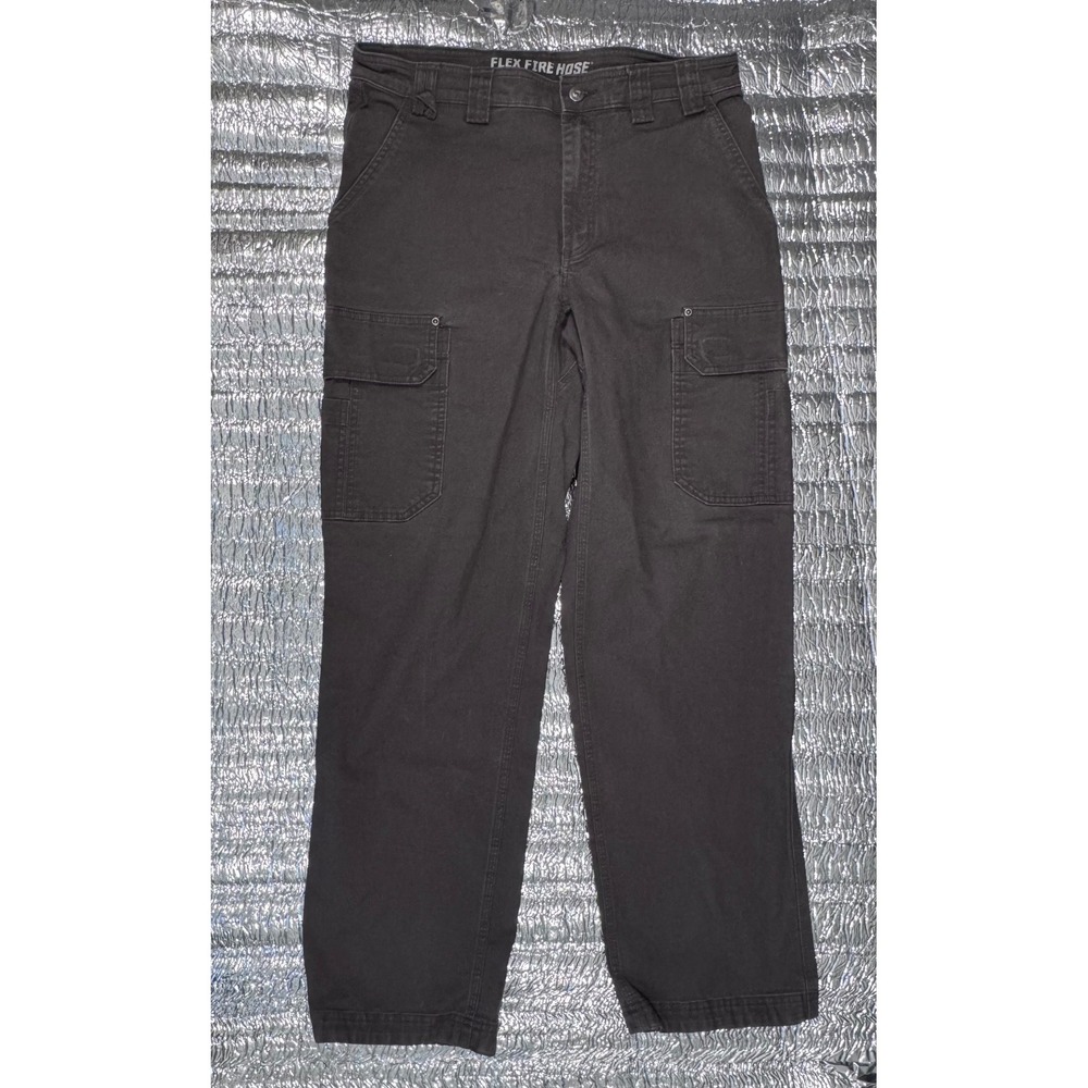 Duluth Trading Co Flex Fire Hose Cargo Pants Brown 36x34 Mens Work Utility